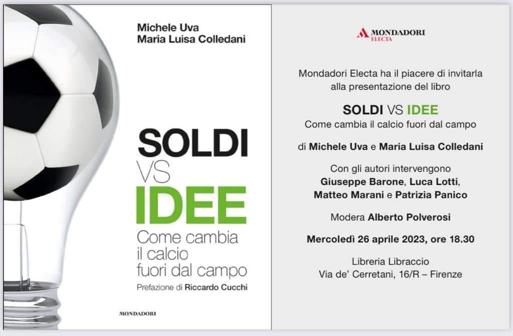 bisignanotweet's tweet image. Il calcio è emozione, ma anche management

"In campo restano 11 contro 11 e un pallone da contendersi, fuori ci sono gli undici temi che stanno cambiando tutto, o quasi"

Se ne parlerà oggi alle 18:30 c/o @libraccio
. . . 
 #firenze #26aprile #micheleuva #mondadori