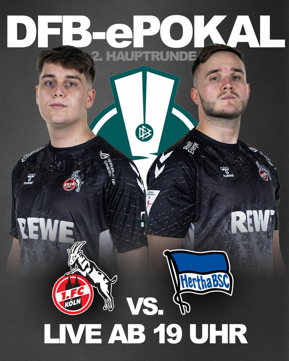 fckoeln_esports's tweet photo. 🔥𝗠𝗮𝘁𝗰𝗵𝗱𝗮𝘆🔥 
Der DFB-ePokal geht in die nächste Runde! Auf gehts, Männer! 🔴⚪️
•••
⏰19 Uhr
🆚@HerthaBSCeSport
📺https://t.co/YQsi16kzmC
🎙 @tabaaluca &amp; @FLEXXOOO_ 
___
#DFBePokal #effzeh #fifa23 https://t.co/Fi8OcK2CSz