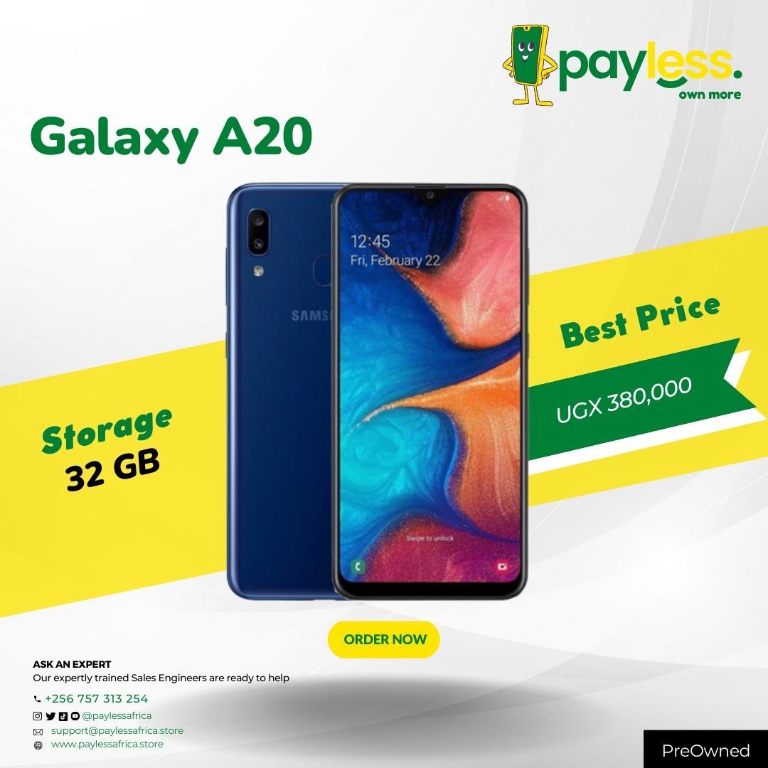 paylessafrica's tweet image. SAMSUNG GALAXY A20 | 380,000/-UGX | ORDER NOW | #PaylessOwnMore 💚