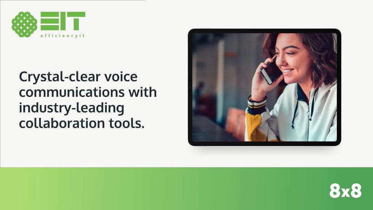 EfficiencyIT's tweet photo. ๐ฑToday's businesses need the perfect combination of data #security, #connectivity & clear communication.
Our #UCaaS solution with @8x8 ensures your business will #stayconnected wherever you're working. Try it here: https://t.co/mythlj2NGB #BornEfficient #UnifiedCommunications https://t.co/Nu9yUQXYli
