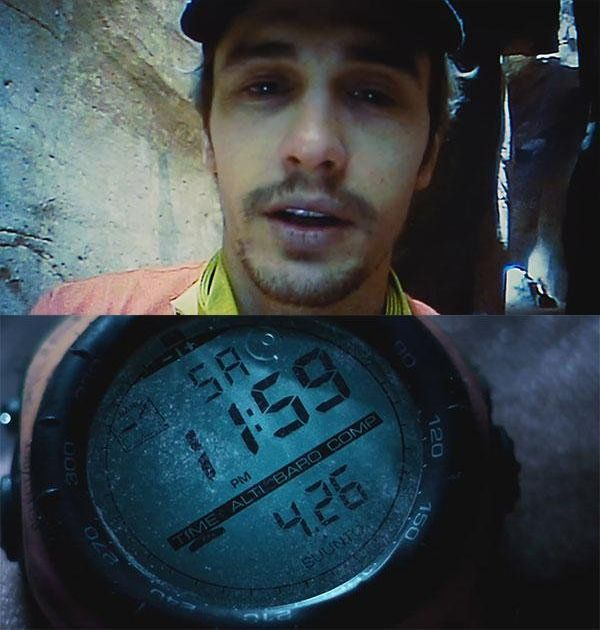 Apr 26th 2003 - While in the  Bluejohn Canyon, Aron Ralston dislodged a boulder, which pinned his wrist against the canyon wall. He was trapped there for 5 days, before amputating his own arm. Depicted in #127Hours
