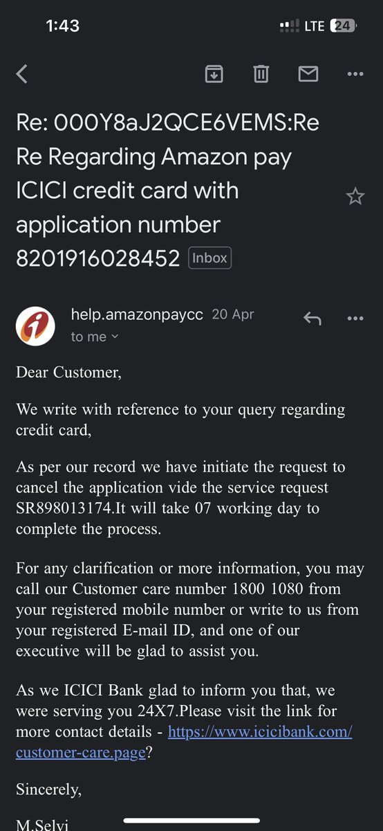 RahulKu98230214's tweet photo. Even after complaining for the cancellation of credit card application of #amazonicicicreditcard through customer care and emails . The problem remains the same . Request you kindly cancel my old application so that i can apply afresh.  @amazonIN @AmazonHelp @ICICIBank https://t.co/4b8nIY3CTt
