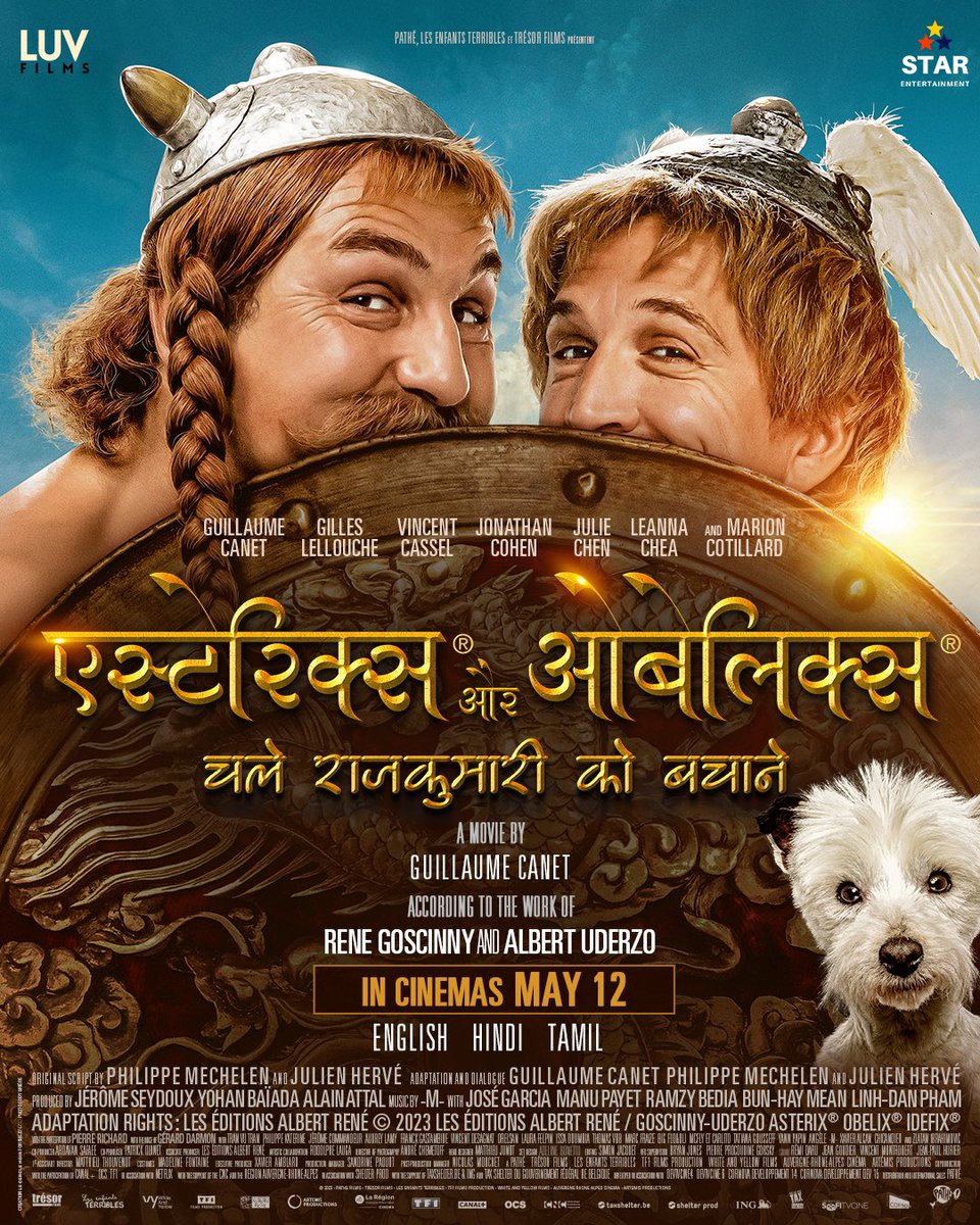 radiowalanitin's tweet photo. One of the most popular comic series in the world – #AsterixandObelix is ready for its on screen adaptation. 
In cinemas this summer boley toh 12th May in English, Hindi &amp; Tamil! #LuvFilms #StarEntertainment https://t.co/e04558QSOt