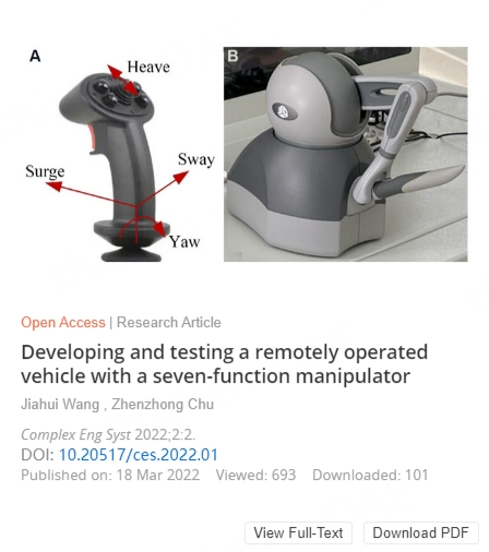 comengsys's tweet image. 🚘In this paper, a medium-sized ROV has been developed and tested. The main features are that it is equipped with a seven-function electric operation manipulator...
Read by comengsys.com/article/view/4…
Welcome read and share😃
#Remotelyoperatedvehicle #manipulator  #ROV #OAE #CES