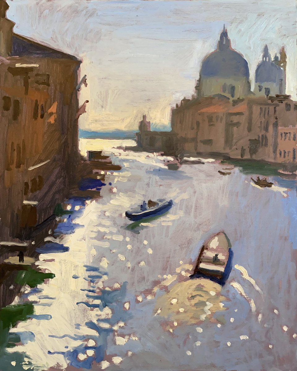 Early morning #canalgrande #venicepaintings #art #paintingoftheday @PleinAirMag @ItalyVisit @teatrolafenice @ahistoryinart