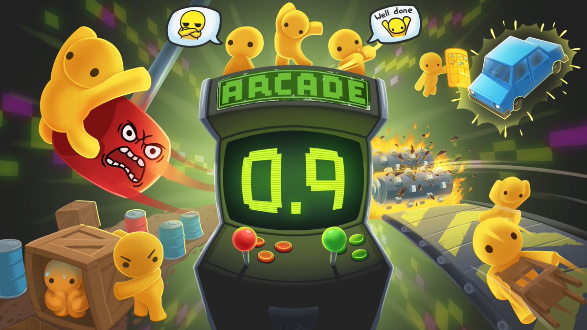 Grab your gamepads and head to the Arcade! 🕹️🎮🥳 Major Update v0.9.0 is out now on Steam and Xbox!

PlayStation coming soon!

Check out what's new here - store.steampowered.com/news/app/12110…

#wobbly #wobblylife #indiegame #madewithunity #gamers #steam #xbox #playstation