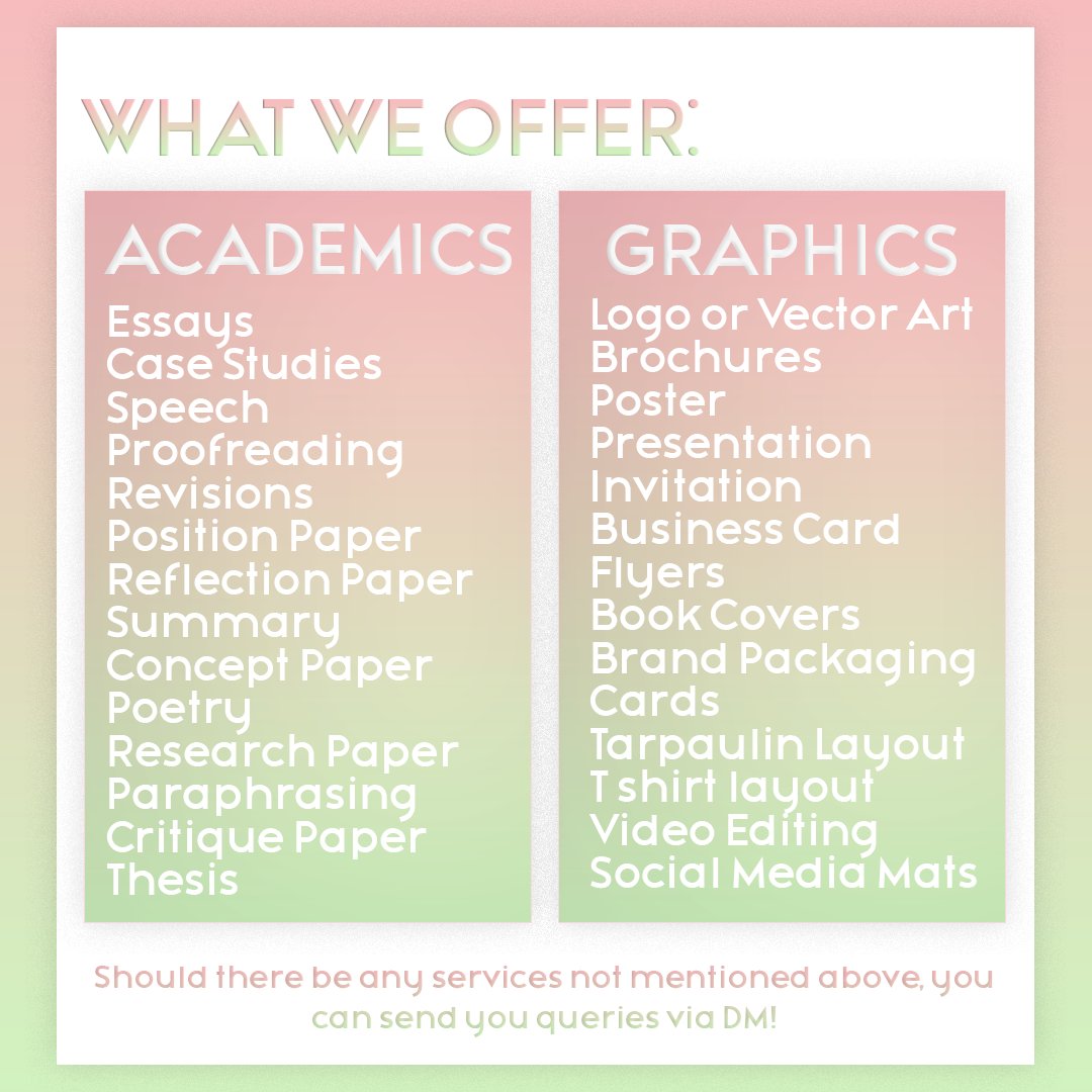 bandy_comms's tweet photo. Need help polishing that work or got no creative juices left? 

Meet Bebe &amp; Yve, two higher year architecture students that specialize on academic and graphic-based commissions. If you got no time for your academic works, just send us a DM and we'll do those things for you😉 https://t.co/h6L7DlZXq5