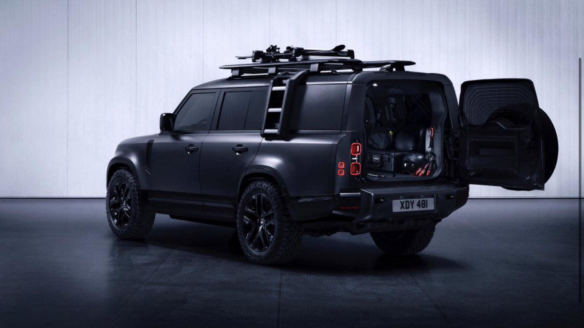 theragers's tweet photo. Today’s Defender News: 
1. Intro of Defender 130 Outbound. Five seats and massive load space.  
2. Defender 130 now available with 500PS supercharged V8 engine for the first time.
3. County is back. New design pack for Defender 110. 
Open for orders now (images 130 Outbound) https://t.co/BB4RgVN3Wk