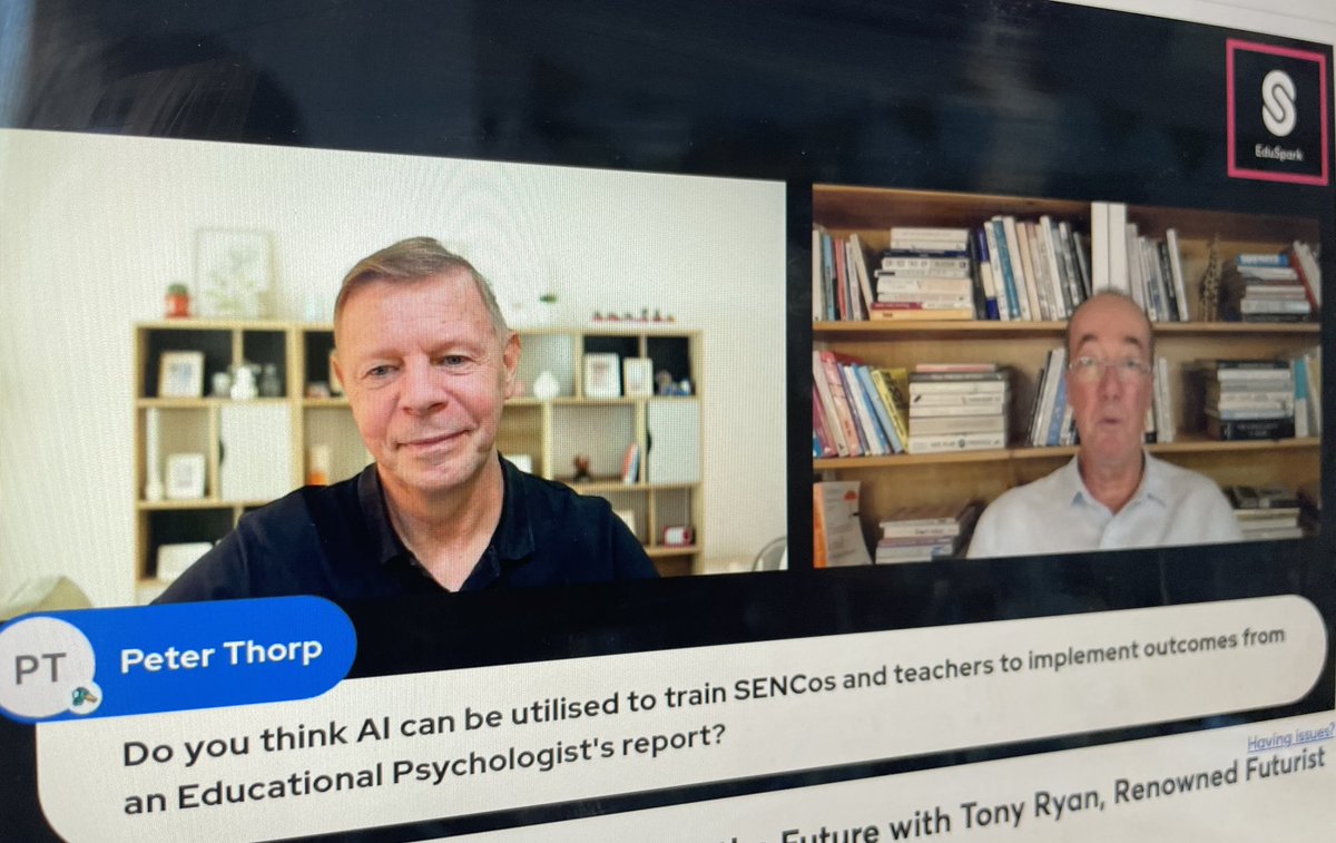 mrkempnz's tweet image. I LOVE listening and learning with @aussietony - so many insights about AI and the future of education in todays FREE session thanks to @EduSparkWorld #artificalintelligence #learning #edchat #edtech #eduspark