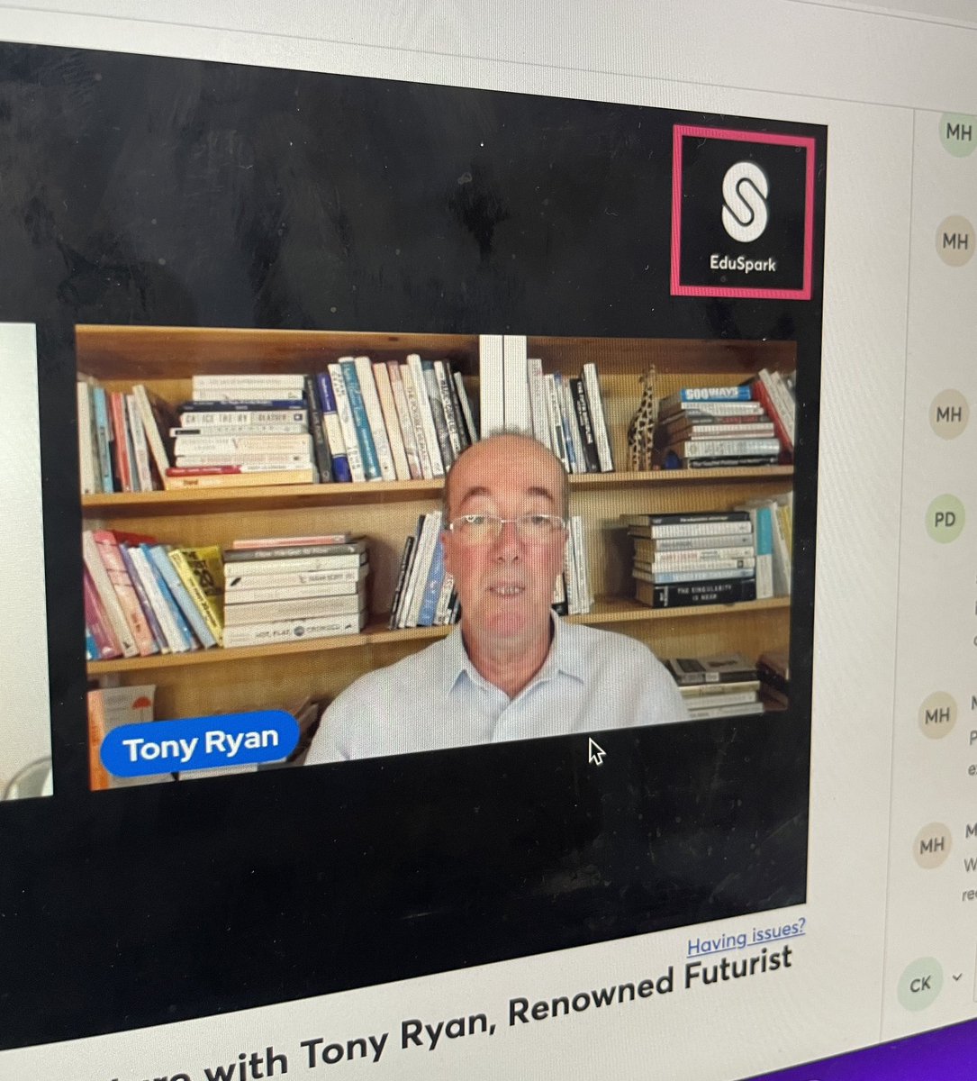 mrkempnz's tweet image. I LOVE listening and learning with @aussietony - so many insights about AI and the future of education in todays FREE session thanks to @EduSparkWorld #artificalintelligence #learning #edchat #edtech #eduspark
