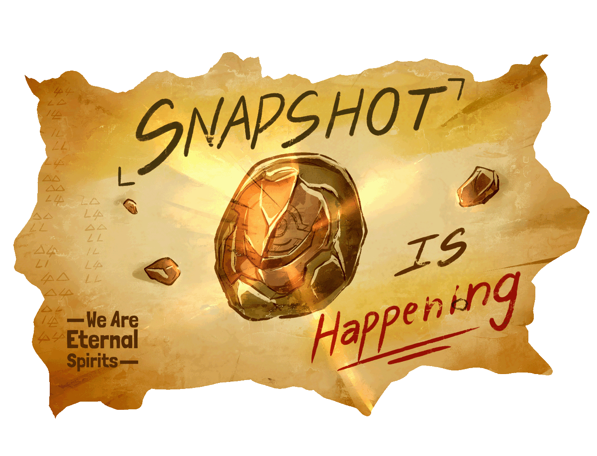 The wait is over! The snapshot is happening now, and each corrupted core will be airdropped a new core. Let's come together to revive the Spirits!