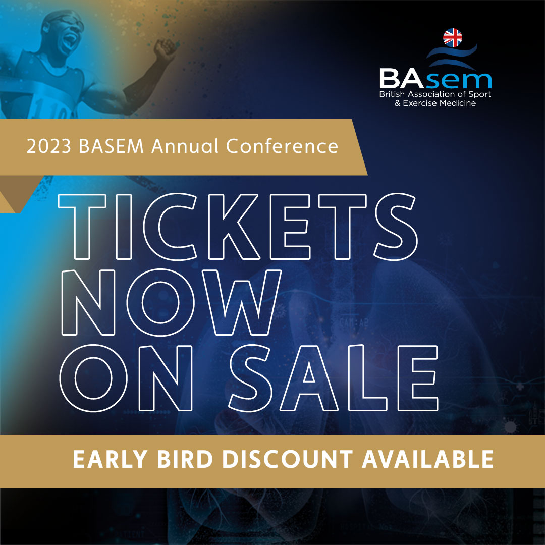 basem_uk's tweet photo. BAsem are excited to announce Early Bird Ticket Sales for our Annual Conference are now on sale.

Oct 5&amp;6, Emirates Old Trafford, Manchester. 
 
"An Unmissable Annual Event For All Health Professionals Involved In SEM"

https://t.co/Jb4VabJzms

#SEM #sportsmedicine https://t.co/tXgFIIpg9H