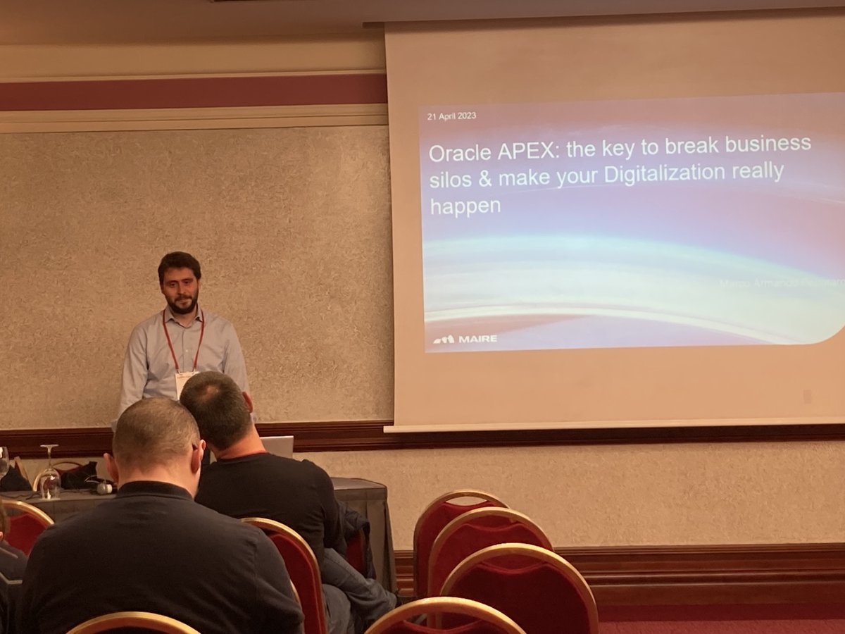 I still feel overwhelmed by @APEXAlpeAdria event. Great conference & great speakers! I was proud to give a speech describing how, as #CitizenDevelopers, we have used #orclapex to digitalize our #MaterialManagement workflows. DM me and I will share my slides! #aaapeks23
