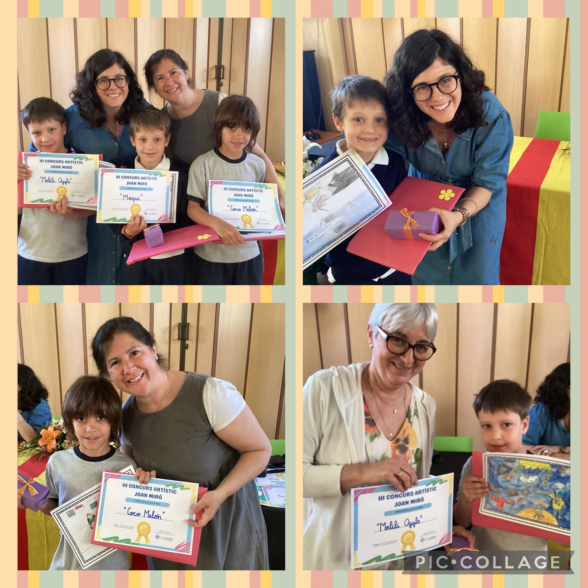 PrimNatzEsplu's tweet photo. Felicitats els guanyadors del III concurs artístic Joan Miró #LosCompas2n https://t.co/hyKvkjrgmp