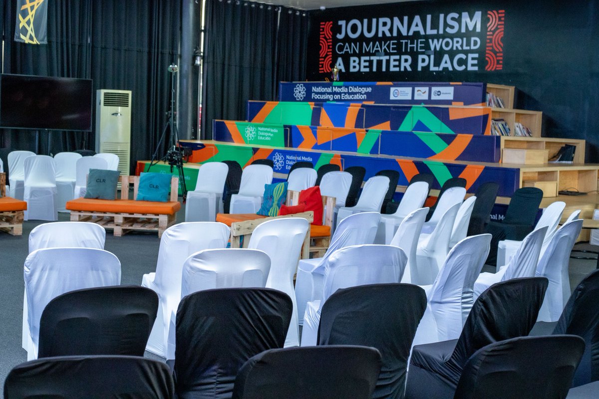 IMChallengeug's tweet photo. The stage is set for the National Media Dialogue on Education at the @mcimediahub.

We are jointly holding the Dialogue on Public Service Delivery with @dw_akademie to discuss opportunities towards achieving national commitments on access to education for all.

#MediaDialogueUg https://t.co/sj2ixw4yNU