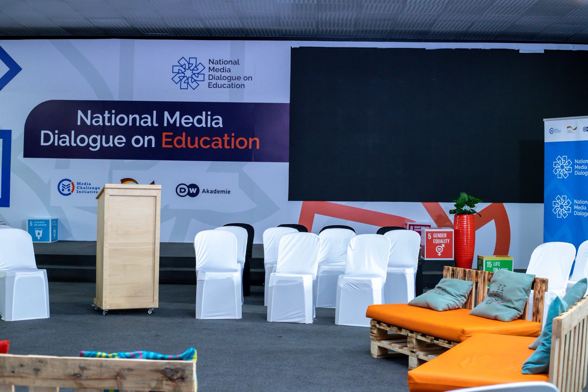 IMChallengeug's tweet photo. The stage is set for the National Media Dialogue on Education at the @mcimediahub.

We are jointly holding the Dialogue on Public Service Delivery with @dw_akademie to discuss opportunities towards achieving national commitments on access to education for all.

#MediaDialogueUg https://t.co/sj2ixw4yNU