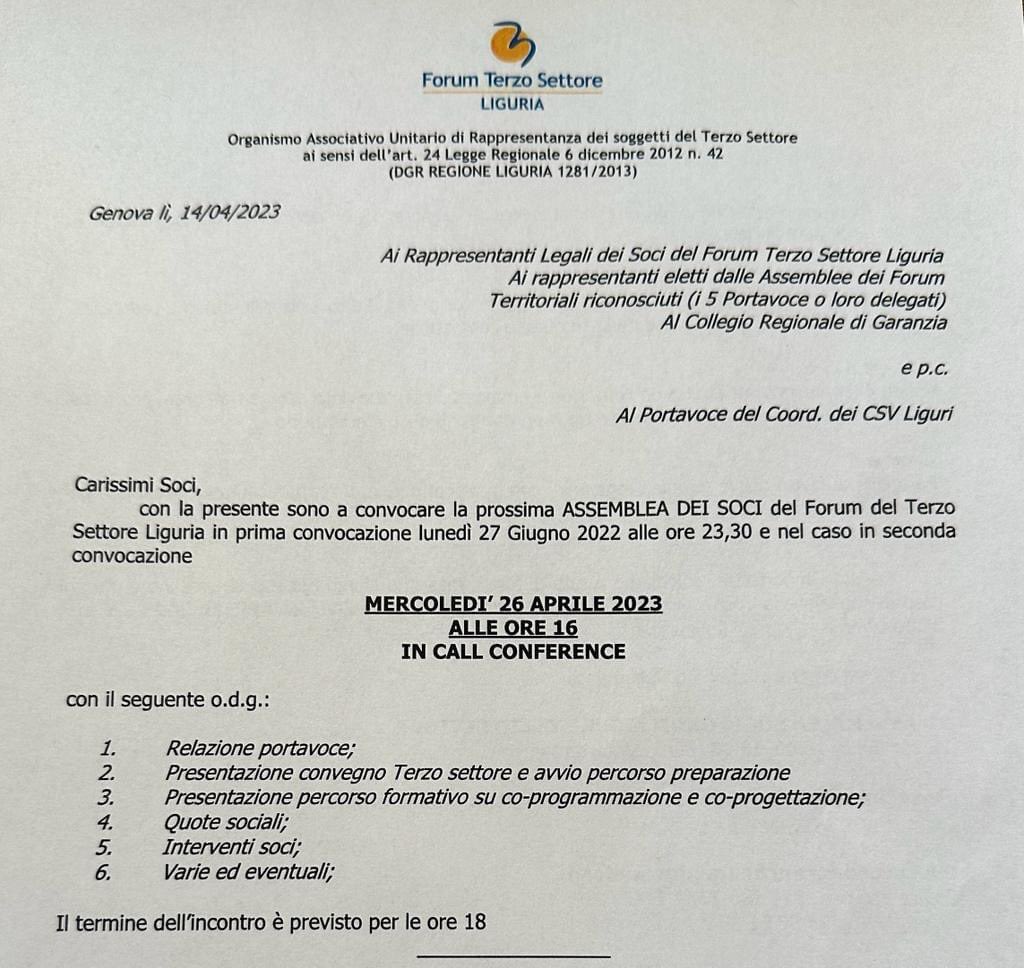 Forum Terzo Settore Liguria tweet media