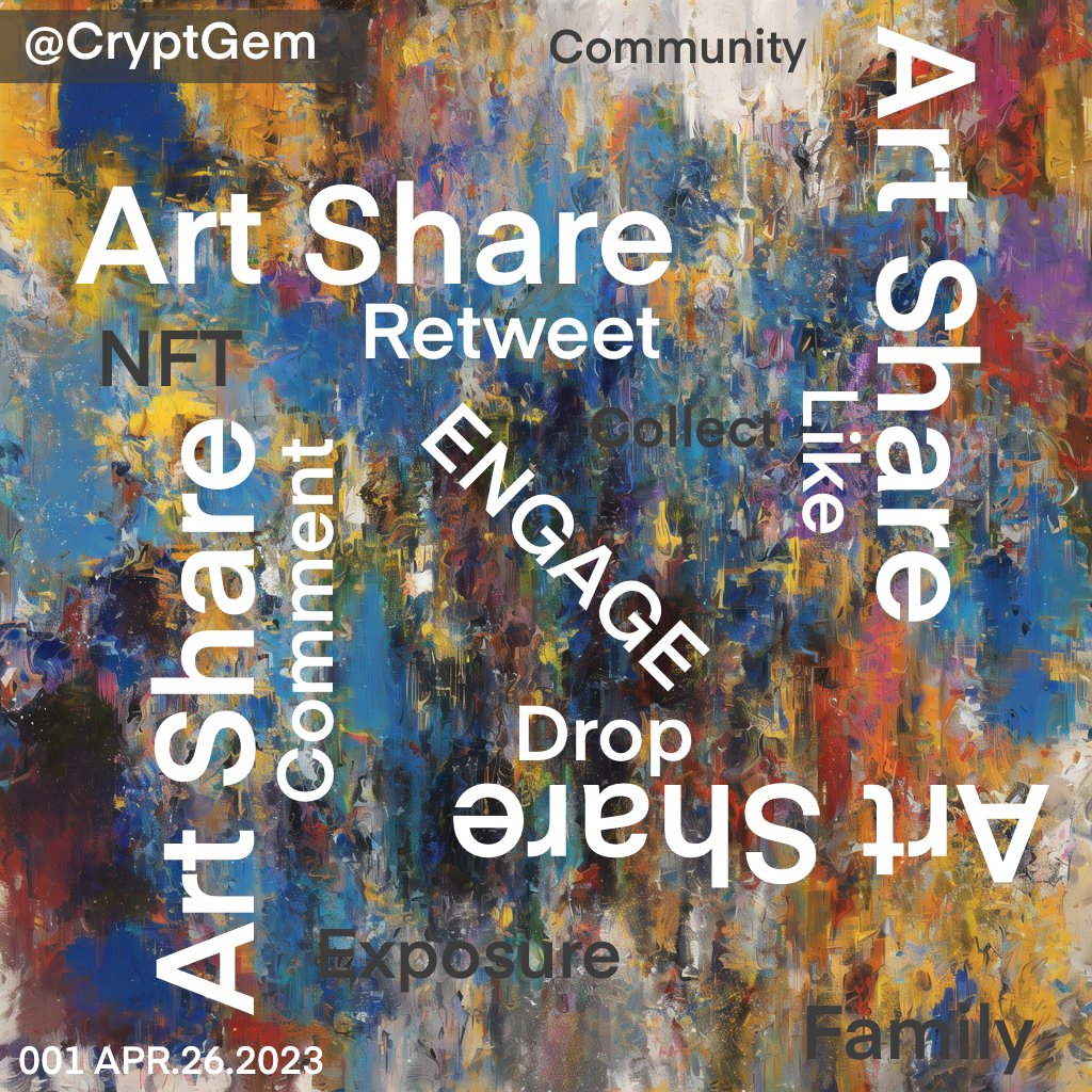 CryptGem's tweet photo. 💎 CryptGem Art Share 💎

✅ Reply With #NFT
Title - Link - Price - Image (Only)
✅ Engage
Like Retweet Comment others
#NFTCommunity #NFTfamily #Art