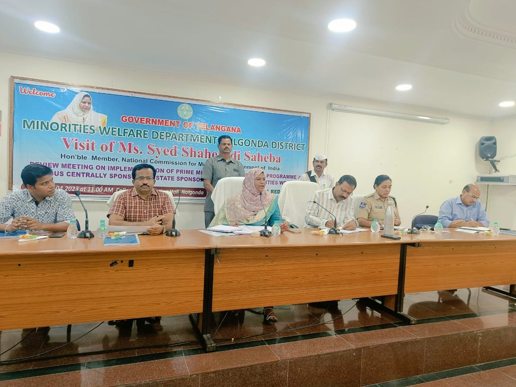 shahezadi_syed's tweet image. I chaired a Review Meeting for the implementation of PM&apos;s new 15 point program with Sri T. Vinay Krishna Reddy, IAS, Sri Apoorva Rao, IPS, SP (Nalagonda), DMWO and Other Dist. level officials at Collectorate, Nalagonda,TS.
@PMOIndia @narendramodi @blsanthosh @AmitShah @NCM_GoI