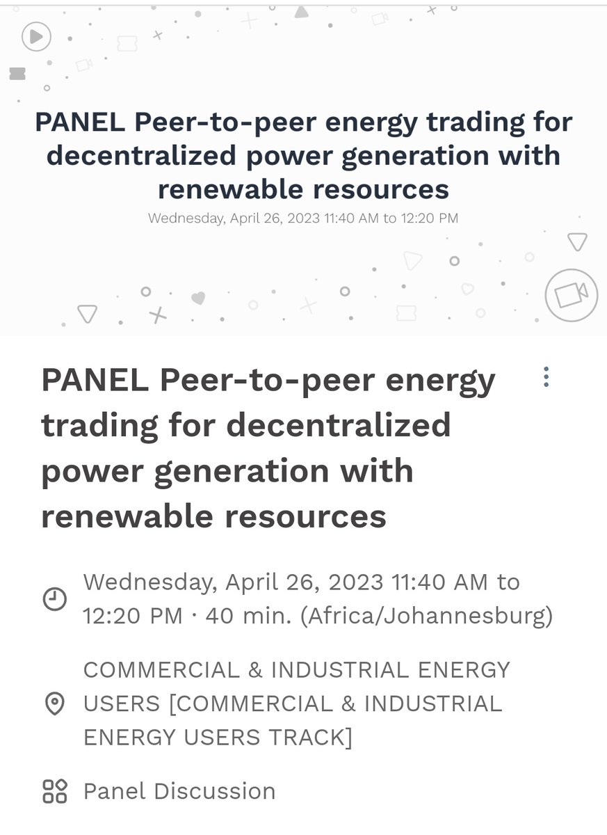 khantsaenergy's tweet photo. We're going LIVE today at the @EnergySolarAfr 🔥. Join the panel discussion on trading for decentralised power generation with renewables this morning. 

See you there! #TheSolarShow #RenewableEnergy https://t.co/Atkq9RpB2N