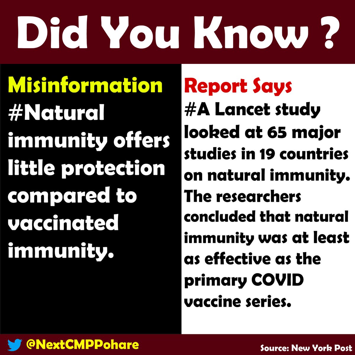 NextCMPPohare's tweet photo. Myths told by COVID experts — and now debunked
@prakashpohare #nextcmprakashpohare #nextcmppohare #maharasshtracm #marathipress #covid #misinformation @awakenindiamov #awakenindiamovement #trending #viralnews #prakashpohare @qvive_ #qvivenetwork #aim @WHO https://t.co/iwcKLD8K5H