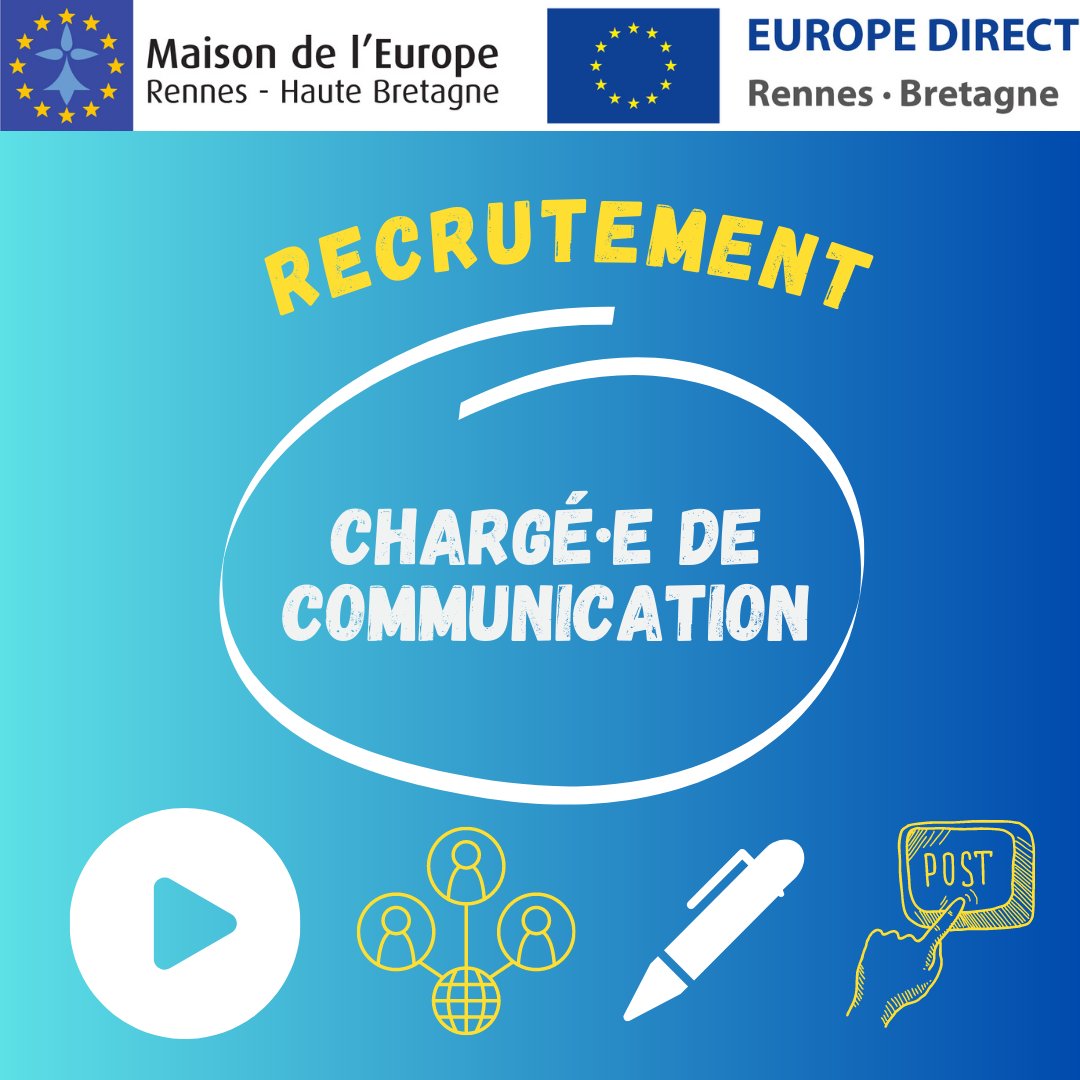 Mde_CIED_Rennes's tweet photo. 📣 [Alerte emploi]
L'association recrute un·e chargé·e de communication à partir de septembre 2023 en CDI !
➡ Date limite de candidature : vendredi 26 mai prochain à 17h
Plus d'informations sur le site internet : https://t.co/p1liPrYjjw https://t.co/s25HcJMc6R
