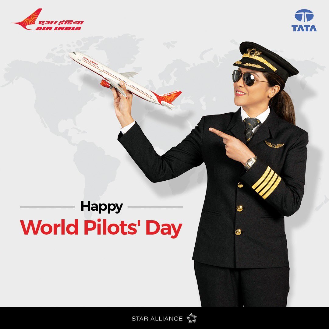 airindia's tweet photo. Wishing all the pilots of Air India Group a happy World Pilots Day! 

#WorldPilotsDay #FlyAI https://t.co/VAQ1P1v3uz