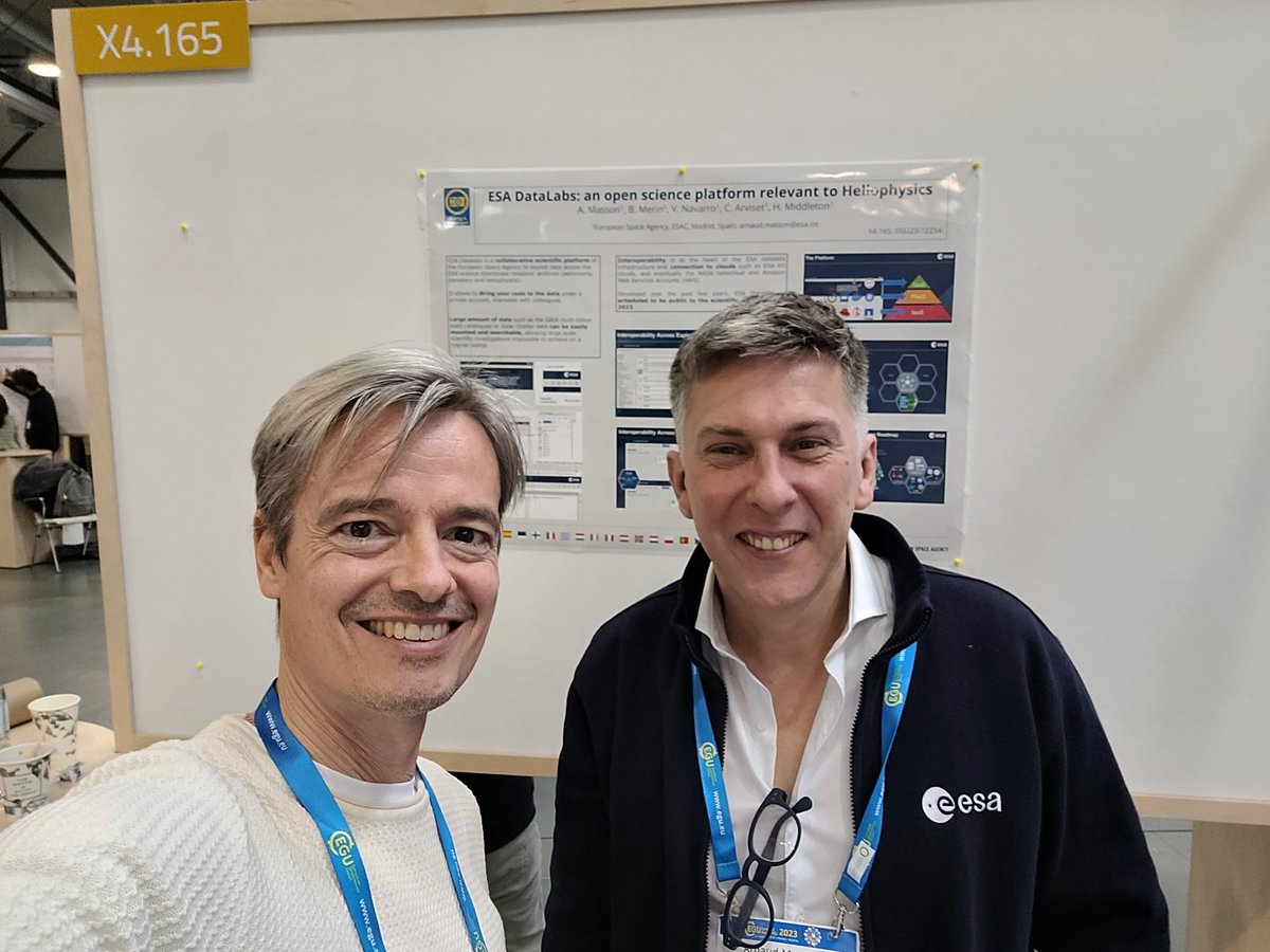 Are you attending #EGU23 in Vienna ? Arnaud Masson and I will be glad to talk to you about #Heliophysics and #ESADatalabs at X4.165