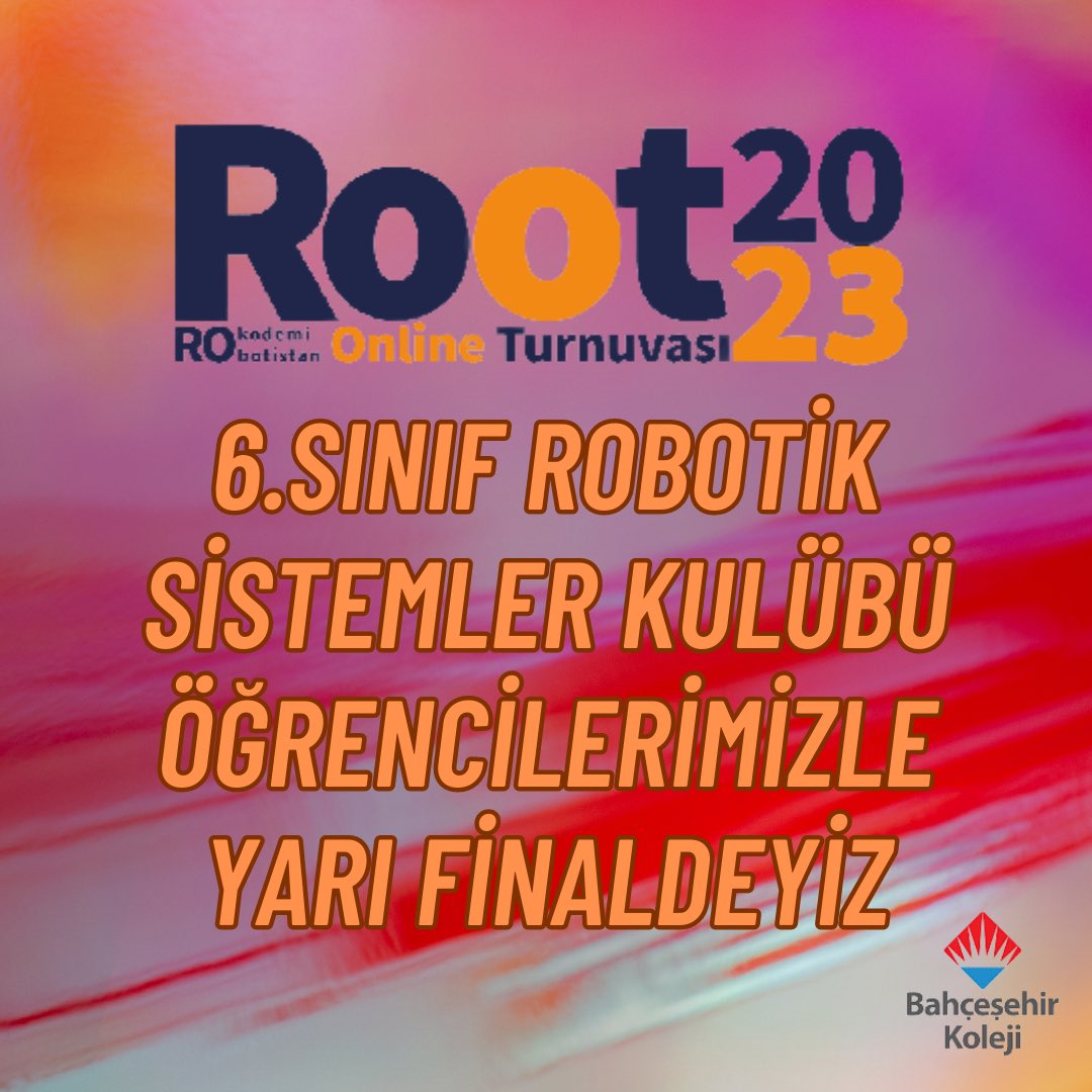 Türkiye'nin en büyük Robotik Kodlama Online Turnuvasında yarı finaldeyiz. 6. Sınıf Robotik Sistemler Kulübü öğrencilerimizi tebrik ederiz.