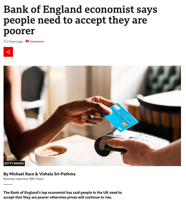 JoeNakamoto's tweet photo. 🇬🇧👑 🏦 Bank of England: have fun staying poor 

Study - then buy - #Bitcoin 💪 🧡 https://t.co/gWxUZgbdpL