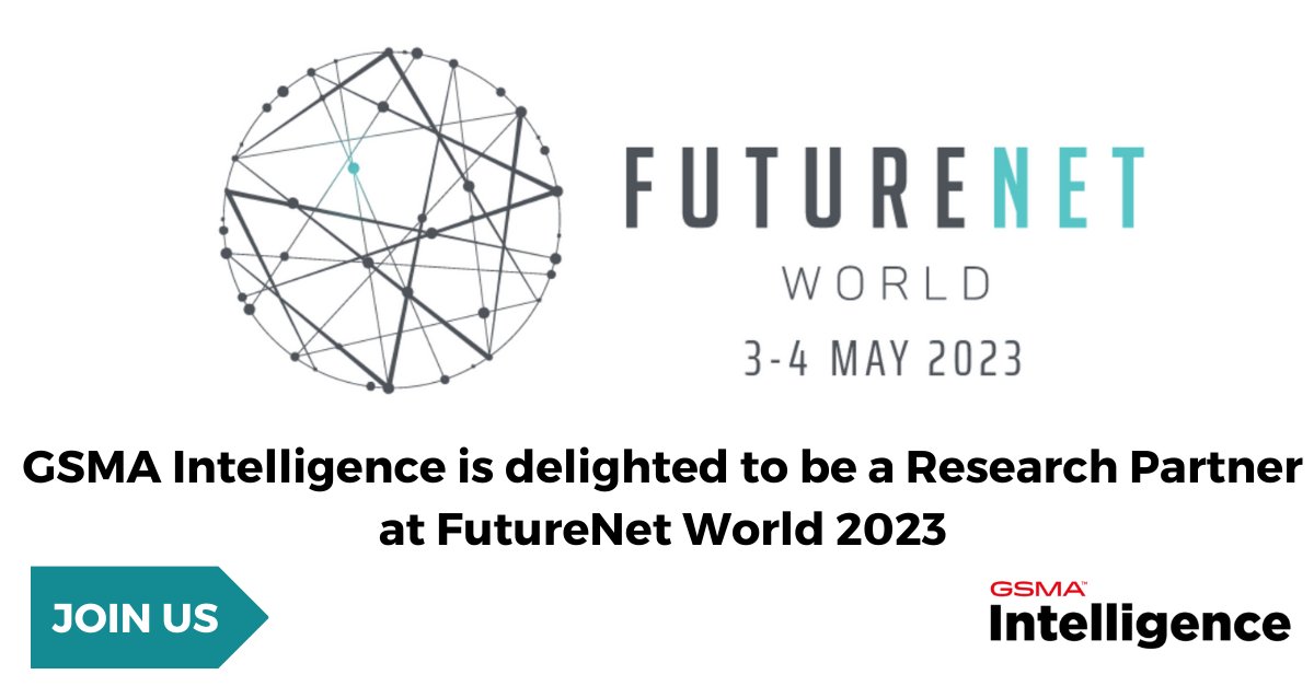 GSMAi's tweet photo. Register now to join #GSMAIntelligence at FutureNet World 2023!
Telco execs are coming together to discuss the strategic & commercial priorities in today’s #digital world & the considerations for the future of the #network.
👉 https://t.co/roB2Y162PW
#futurenetworld #AI #GSMA https://t.co/esguBksgLM