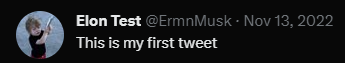 MoonMissionNFT's tweet photo. "The First ever @ErmnMusk Tweet as an NFT"

ErmnMusk - Elon Test - Tweet #1

https://t.co/mHpHcPc63M

@ermnmusk #ermnmusknft #nft #ermnmusk
@elonmusk #elonmusknft #tweetnft #opensea #NFTCollection  #NFTs  #NFTsales  #NFTCommunity https://t.co/i2RQaTXalV