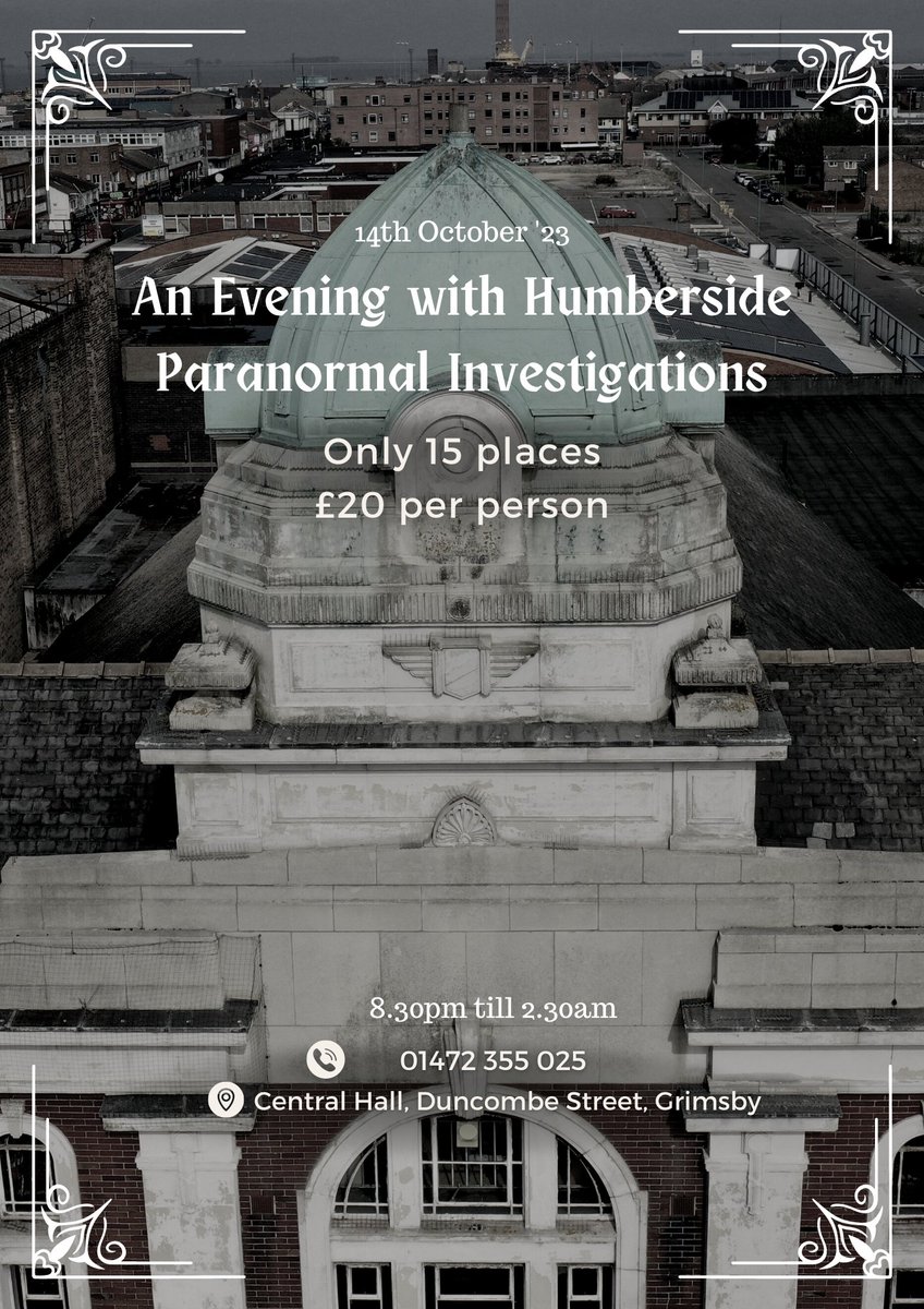 After a truly chilling night was had we have decided to co host another evening.

Join us in October, as the veil thins, for another evening of paranormal investigation.