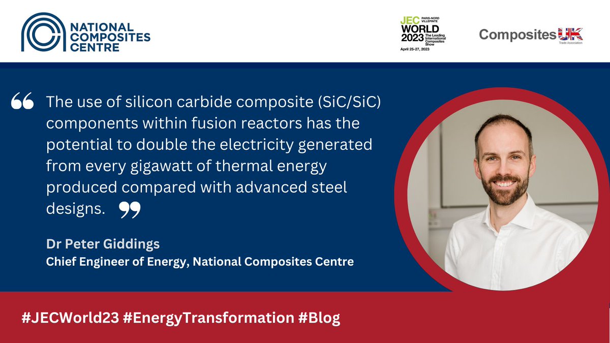 NCCUKinfo's tweet photo. ✒️BLOG: Learn more about the potential of Sic/Sic to unlock nearly boundless, sustainable power in a blog by Dr Peter Giddings, NCC’s Chief Engineer of Energy ➡ https://t.co/EOCJAA2ARr

#JECWorld #EnergyTransformation https://t.co/yPKtewjz3w