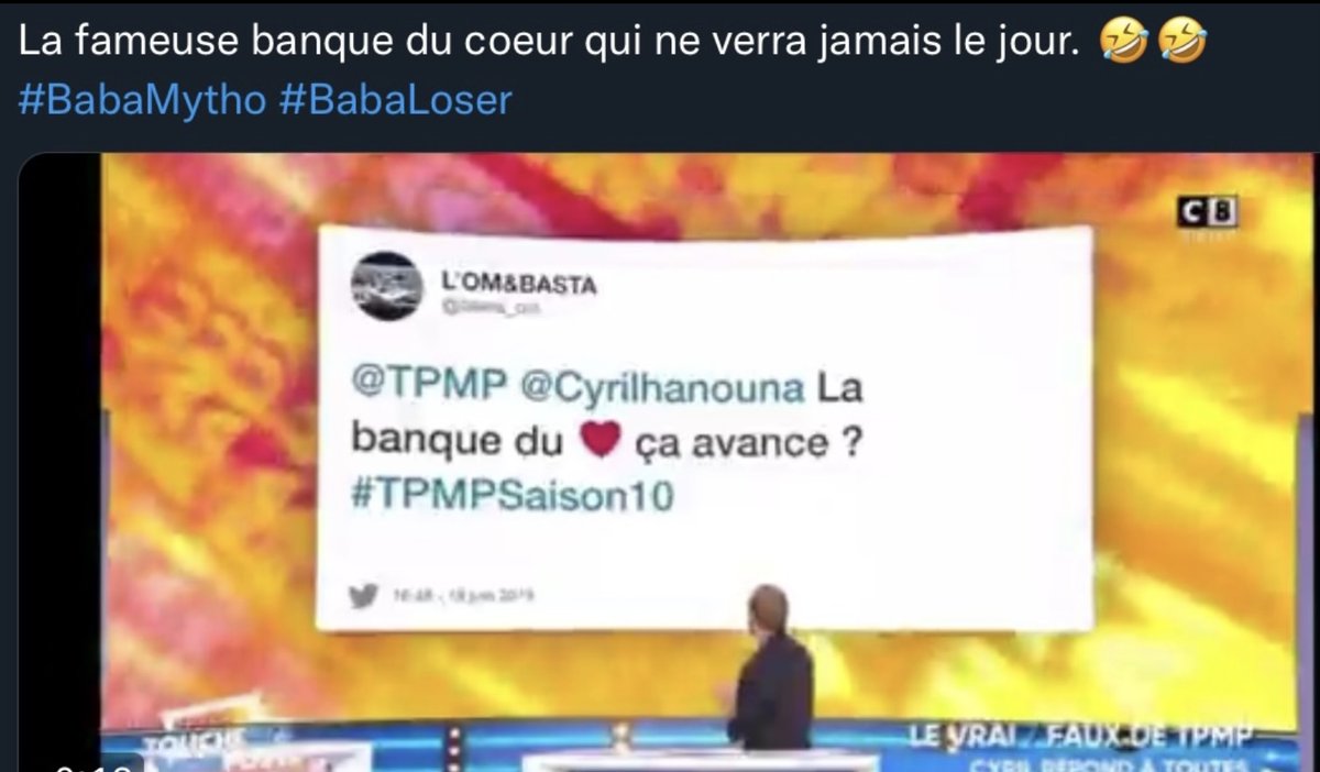 HustleButter1's tweet photo. @TPMP #BabaMytho #Tpmp #Hanouna https://t.co/IyRHCJO8GB