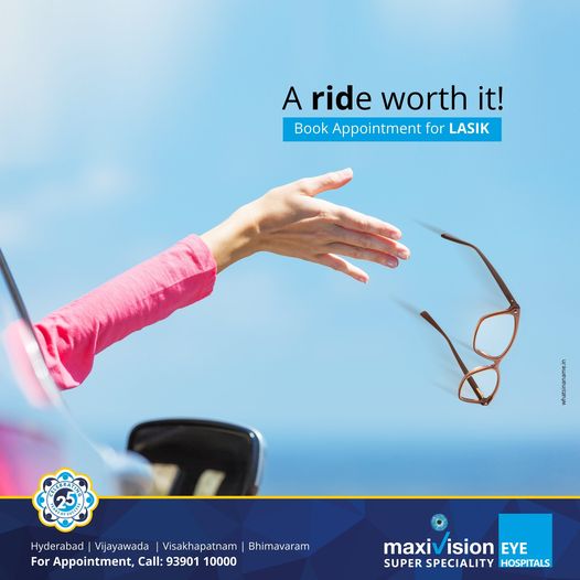 There always comes a point where we have to let go of some things. Well, in this case, you can decide when. Choose Lasik, and get rid of your glasses today. 7092955500 
#Maxivision #eyesightht #lasikeyesurgery #lasikdr #trichymaxivsioneyehospital