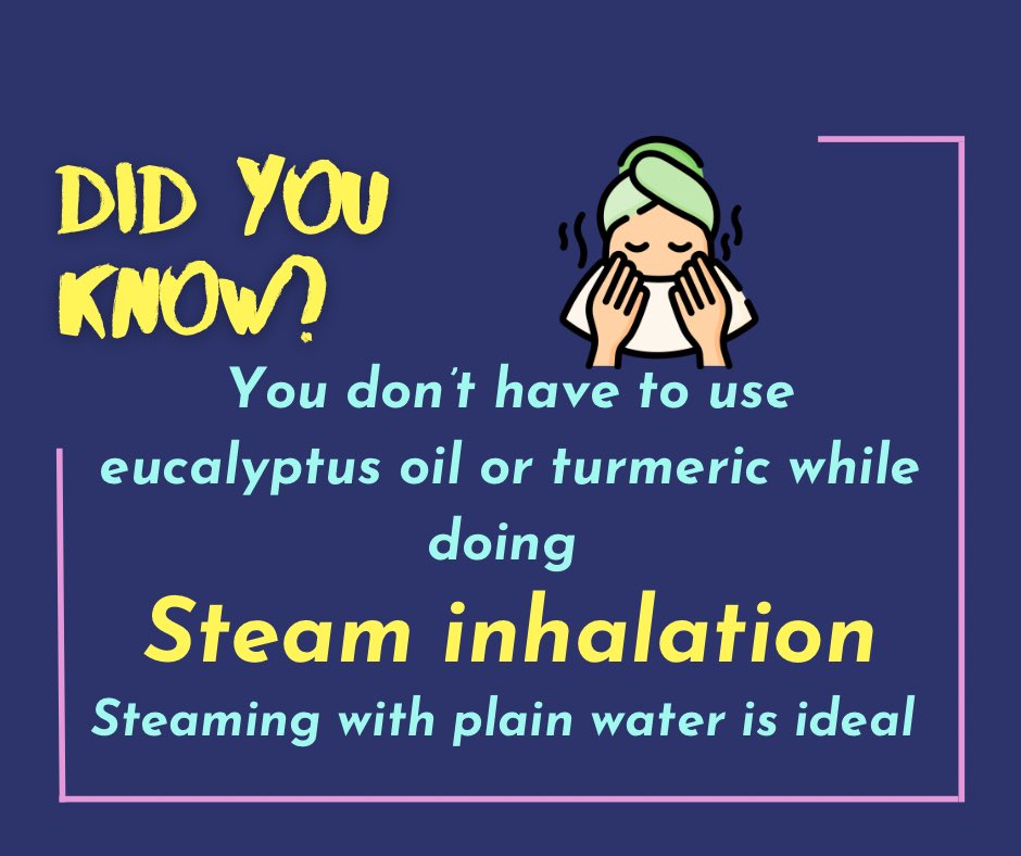 The do’s and dont’s of steam inhalation 

 https://t.co/mBDCfWzrWZ https://t.co/R1HECrHzPS