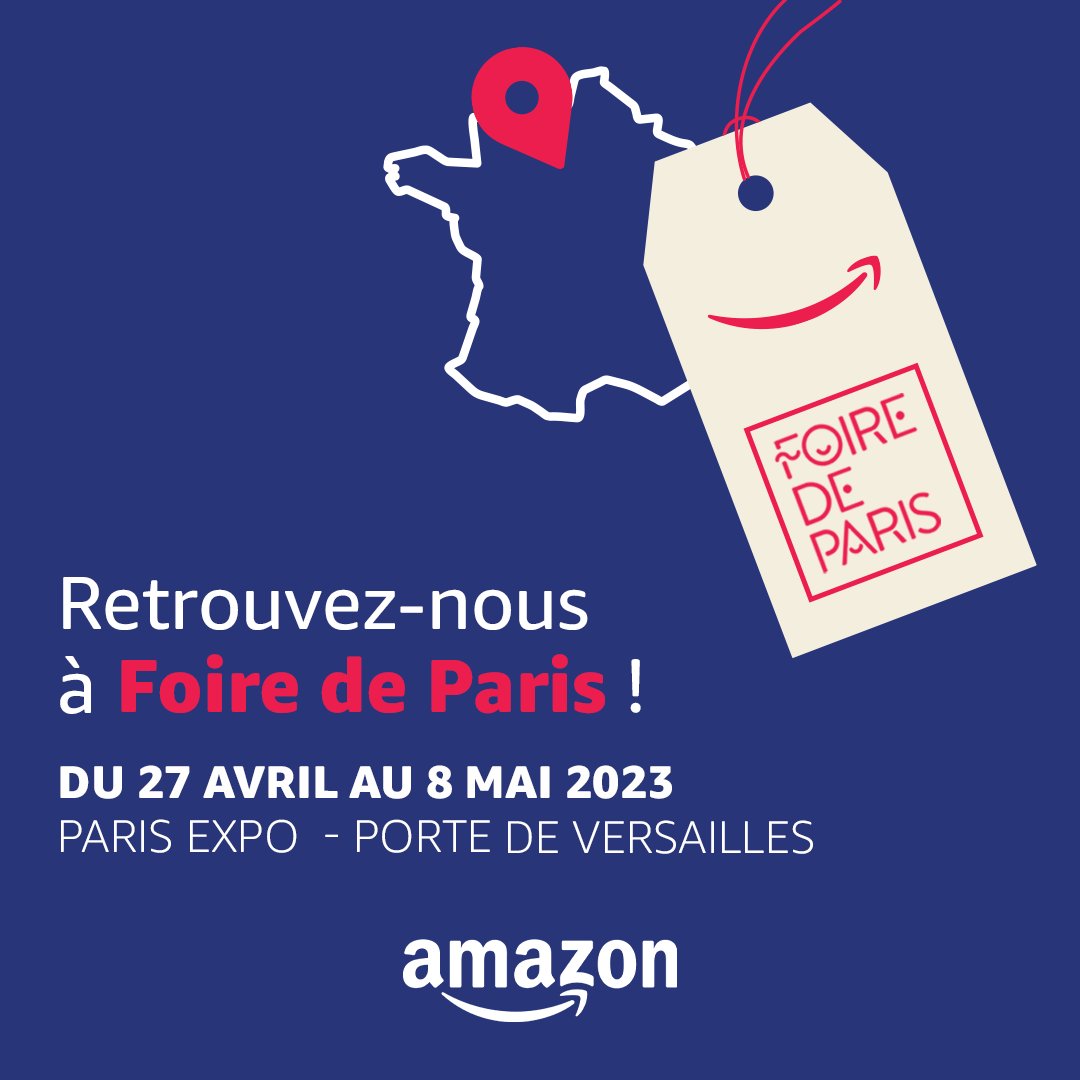 📣 Pour la 2e année consécutive, retrouvez-nous à #FoireDeParis et découvrez le meilleur des produits issus de la Grande Boutique du Fabriqué en France 🇫🇷

📍 Paris Expo - Porte de Versailles
🎪 Pavillon 2.2 / Stand H046
📅 Du 27/04 au 08/05
#⃣ #AmazonFoiredeParis