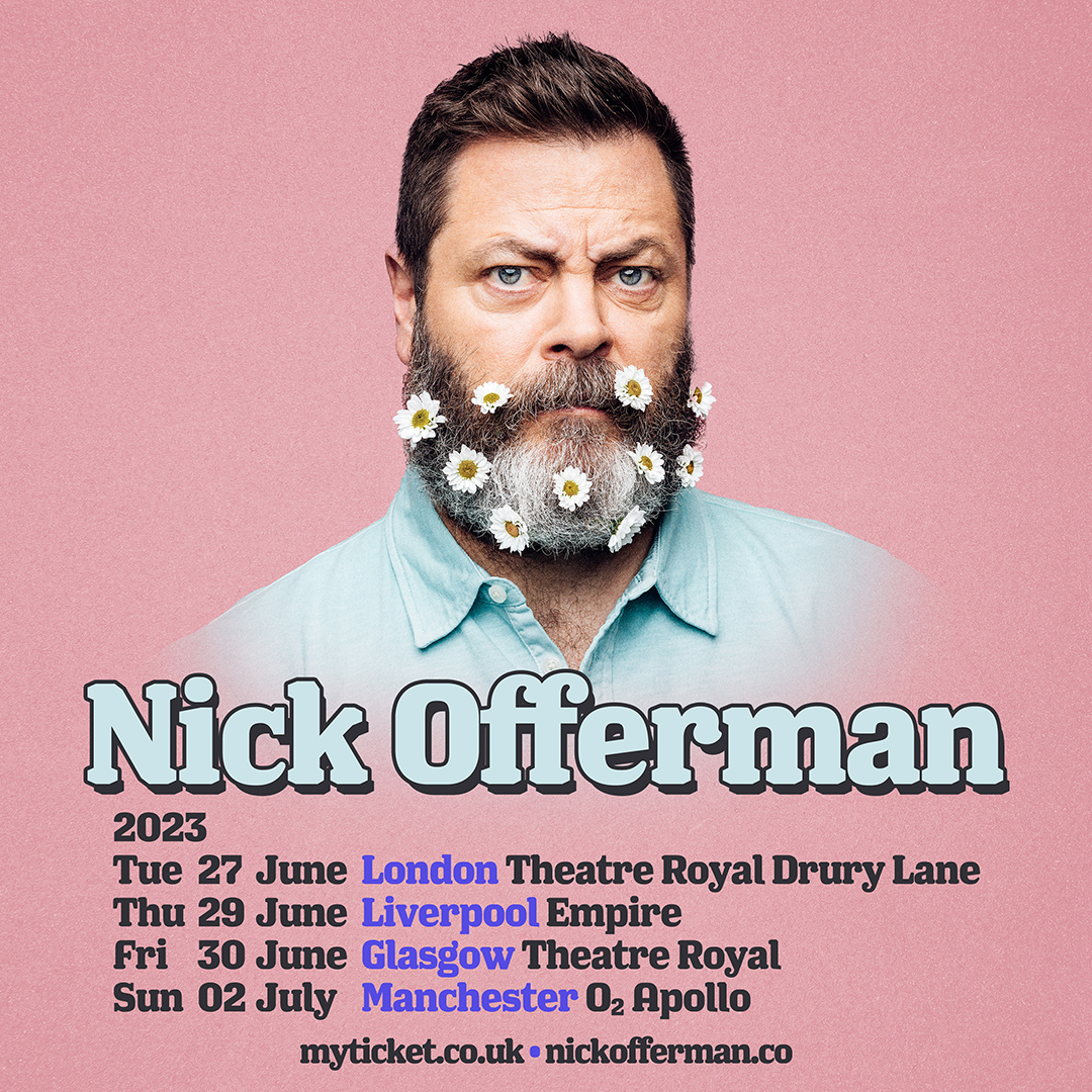 NEW: An Evening with Nick Offerman 🌼⁠🎶

Join <a href="/Nick_Offerman/">Nick Offerman</a> for a night of deliberative talking, mirth, and music this June &amp; July. 

Tickets on sale Friday - set an event reminder here bit.ly/41FouSU