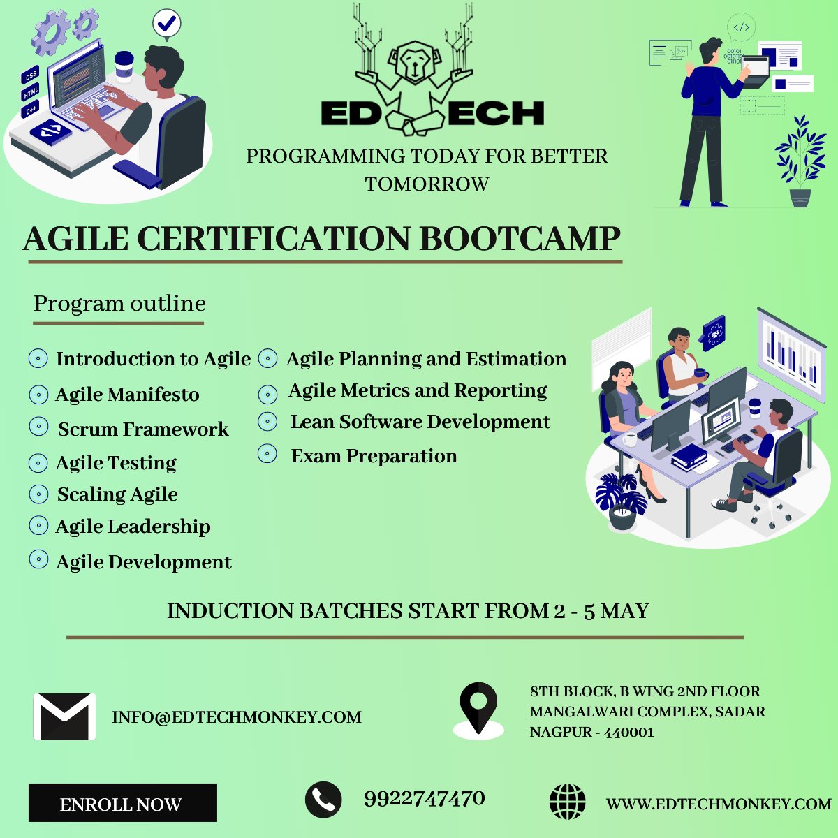 edtech_monkey's tweet image. Are you a young student or coder looking for Agile expertise? Come join us for EdTechMonkey's Agile Certification Bootcamp and be the Agile pro you always wanted to be!
------------------------------------------
#AgileCertification #EdTechMonkey #AgileManifesto #ViratKohli𓃵