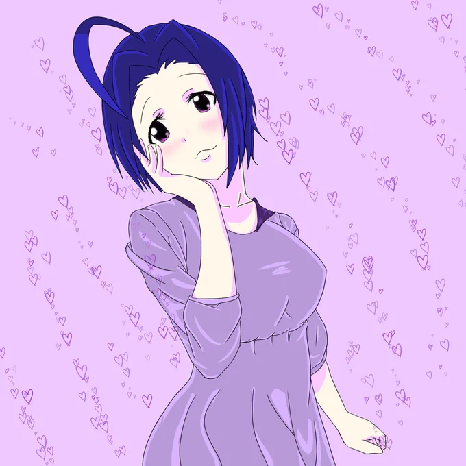 #アイマス #アイドルマスター #三浦あずさ #イラスト練習中  #イラスト企画アイマスキャラ描く企画シリーズ三浦あずさちゃんです大人っぽい色気を頑張ってやってみたけどどうだろう?次回で最後! 