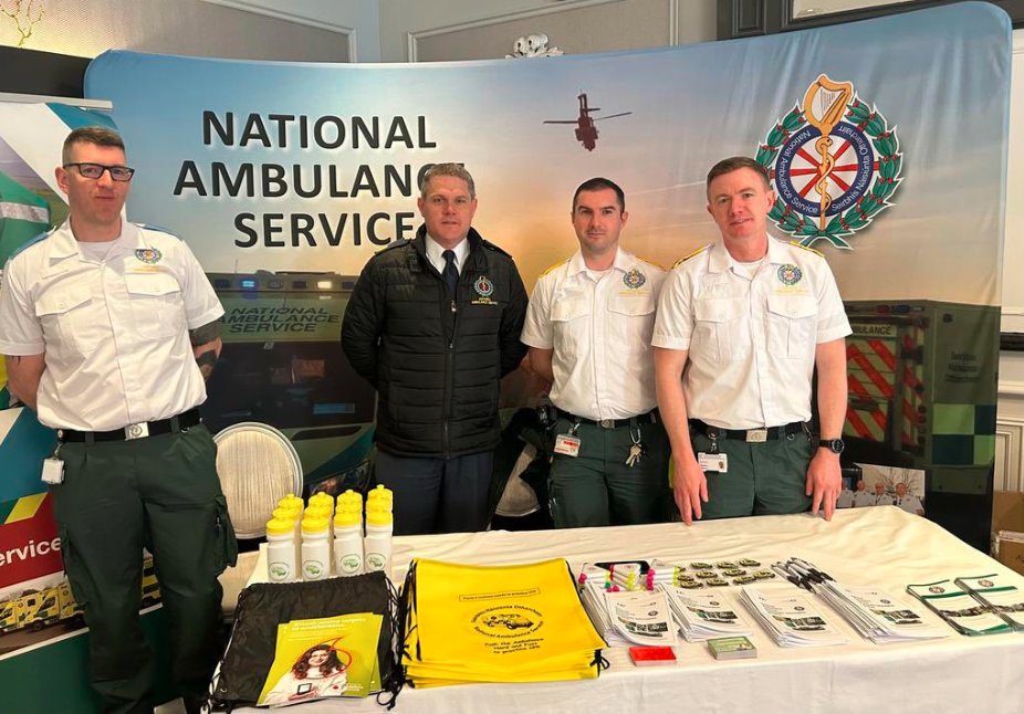 AmbulanceNAS's tweet photo. 📢 We’re at the Wexford #JobsFest today in the Talbot Hotel in Wexford. We will have practitioners on the stand all day with recruitment information so come along and chat to them about starting your career in the National Ambulance Service! #JobFairy https://t.co/3IyMF7JTSc