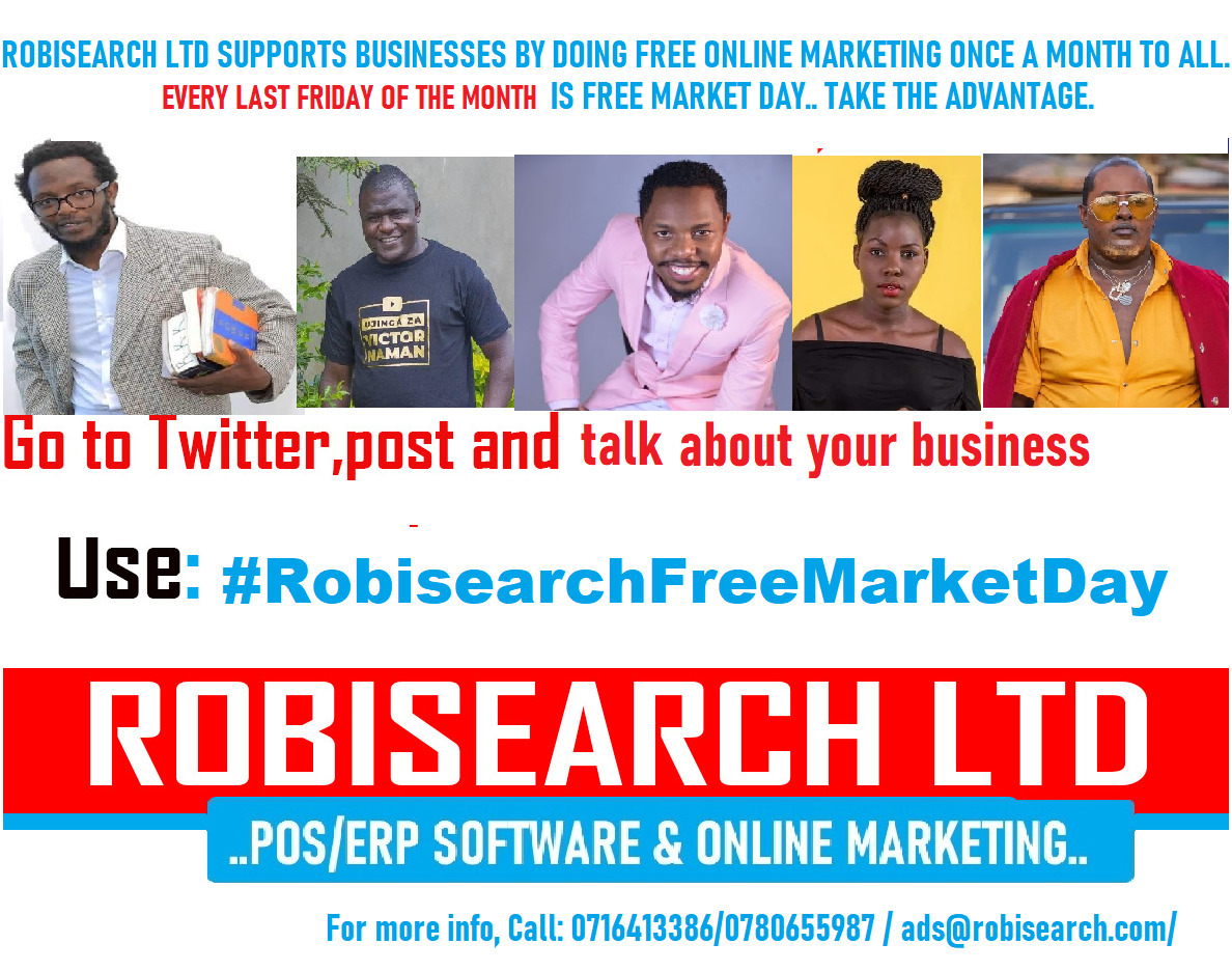 twasemanga's tweet image. This Friday, we have a free market day for anyone running a biz. Jipange mapema na uchekeshe account end month with #PromoteBizNaRobisearch
Robisearch ICT
Go Digital NaRobisearch