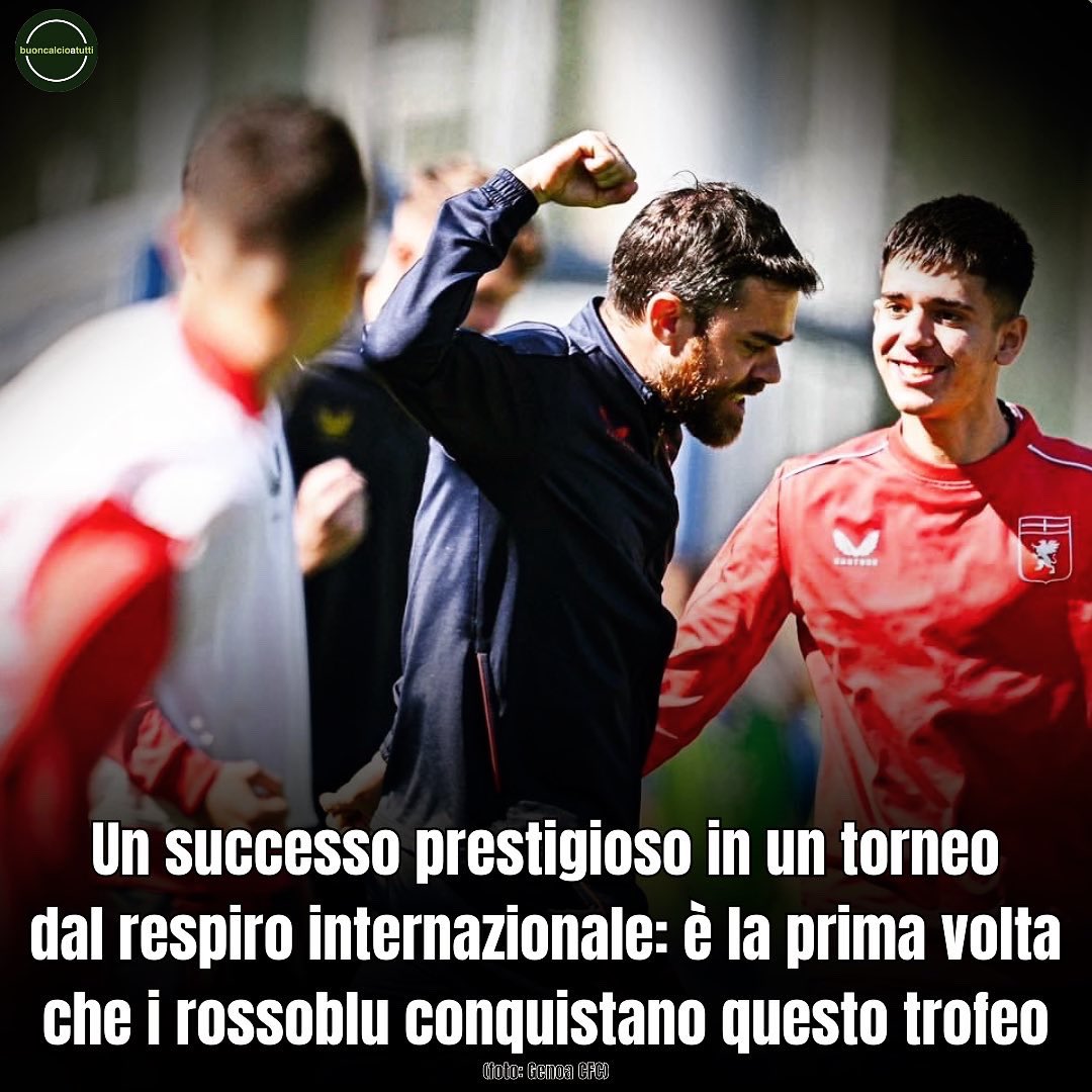 buoncalcio's tweet photo. 👏🏻 𝐔𝐧 𝐠𝐫𝐚𝐧𝐝𝐞 𝐚𝐩𝐩𝐥𝐚𝐮𝐬𝐨 𝐚 𝐦𝐢𝐬𝐭𝐞𝐫 Jacopo Sbravati 𝐞 𝐚𝐥 𝐬𝐮𝐨 𝐯𝐢𝐜𝐞 Matteo Rossi 𝐩𝐞𝐫 𝐥𝐚 𝐯𝐢𝐭𝐭𝐨𝐫𝐢𝐚 𝐝𝐞𝐥 𝐆𝐞𝐧𝐨𝐚 𝐔𝐧𝐝𝐞𝐫 𝟏𝟒 𝐚𝐥 𝐓𝐫𝐨𝐟𝐞𝐨 𝐈𝐧𝐭𝐞𝐫𝐧𝐚𝐳𝐢𝐨𝐧𝐚𝐥𝐞 𝐝𝐢 𝐂𝐚𝐢𝐫𝐨 𝐌𝐨𝐧𝐭𝐞𝐧𝐨𝐭𝐭𝐞 🥇🔴🔵

➡️ #GenoaUnder14 https://t.co/adPvWsy9uy