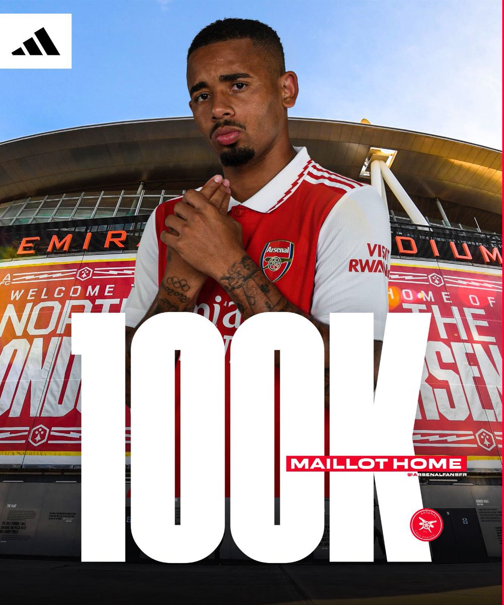 🚨𝐂𝐎𝐍𝐂𝐎𝐔𝐑𝐒 🎁

🔥 Gagnez notre maillot home avec <a href="/adidasFR/">adidasfr</a> à l’occasion du match de ce soir ! 

Pour participer : 

🔄 Retweet ce tweet 
✅ Follow <a href="/ArsenalFansFR/">Arsenal FC 🇫🇷</a> 
💬 Dis-nous combien de buts seront inscrits ce soir  

#MCIARS #AFC 🔴⚪️