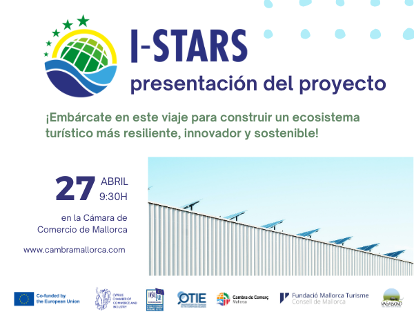 cambramallorca's tweet photo. 📣 Mañana tendrá lugar la jornada de presentación del proyecto europeo #istars, que tiene por objetivo poner en contacto consultoras y pymes para implantar soluciones sostenibles e impulsar la transformación sostenible. 
Programa e inscripciones ➡️ https://t.co/95qo3xrOUN https://t.co/AzbYjFKdan