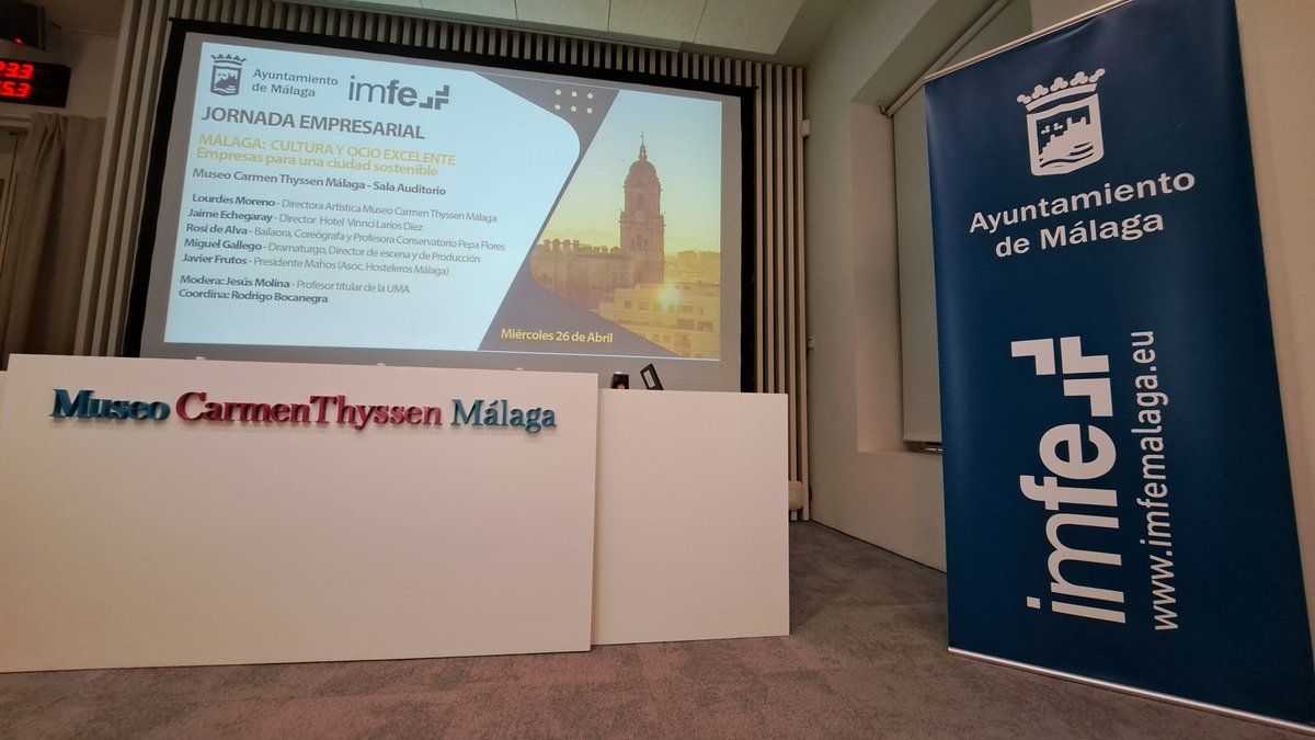 pepegome's tweet photo. Hoy asistimos a la Jornada Empresarial 'Málaga: cultura y ocio excelente' organizada por @malagaimfe en el auditorio del museo @thyssenmalaga 
#ArrabalEmprende https://t.co/wBxgUB6VAl