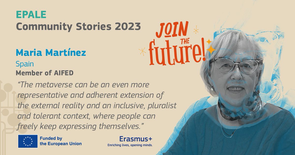 EPALE_EU's tweet photo. 🇪🇸 Maria Martínez  of #AIFED imagines the future of #PrisonTraining focused on the use of the #metaverse 👉 https://t.co/zbuoJWqzhz

✍ Share your story ➡️ https://t.co/szUoIxeCYj

🔎 Read all the stories ➡️ https://t.co/HVzRah8lWT

#AdultLearning #AdultEducation https://t.co/GS7TTIKV4D