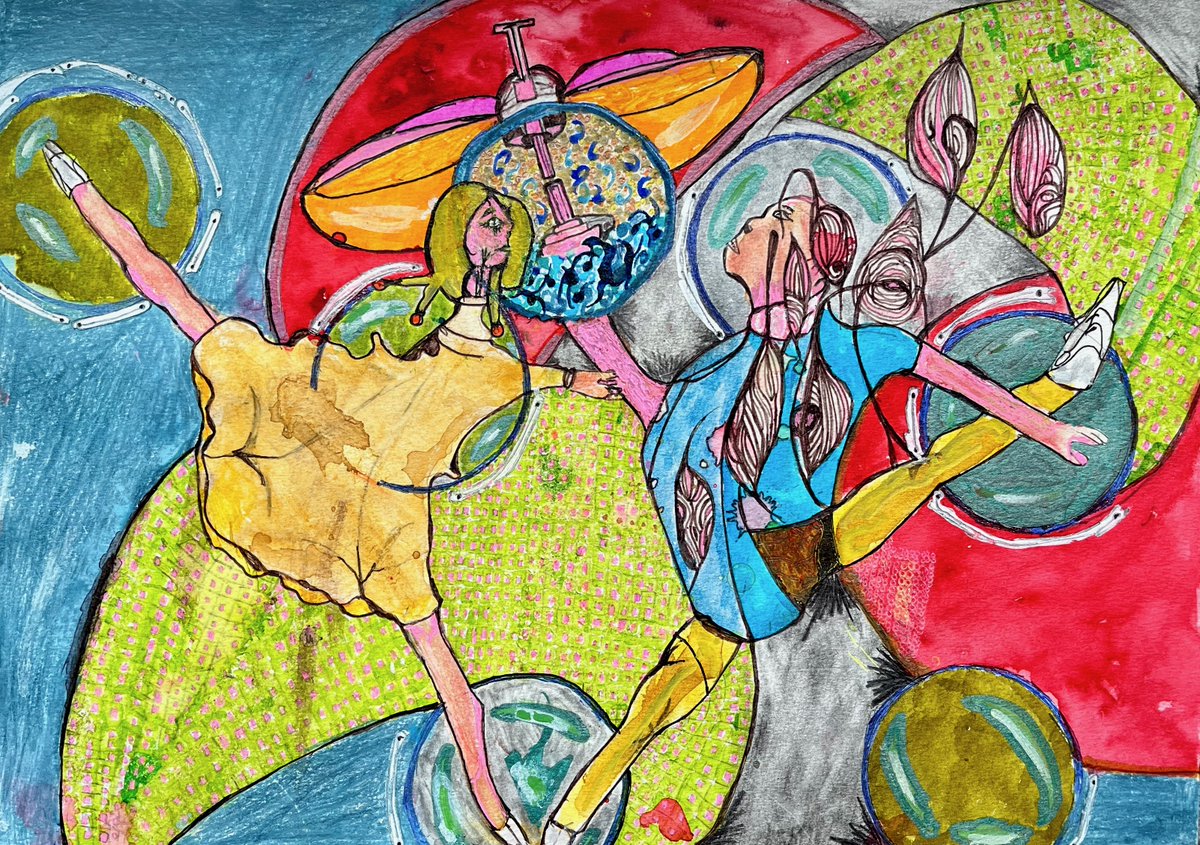 malbique's tweet photo. Yo Yo painted 2023 https://t.co/tnpWMSYp6a #malbique #illustrator #art #artist #ballet #dancers #balletdancers #artistontwitter #illustratoroninstagram #surreal #turbine #yoyo #spin #snowglobe #bizarre #illustration #AI #artificialintelligence #streetart #surrealism https://t.co/eCnLwFphiF