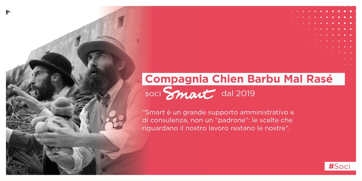 Chien Barbu Mal Rasé è una compagnia di clown fondata da Daniele ed Emanuele, che organizza spettacoli che variano dal teatro di strada a quello di figura.  Perché hanno scelto di affidarsi a Smart? Ce l'hanno raccontato in questa intervista: smart-it.org/blog/voci-dai-…
#vocidaisoci